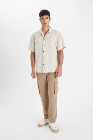 Рубашка свободного кроя из хлопка