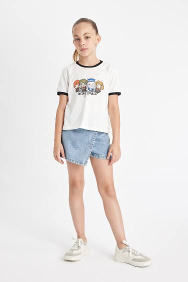 Jupe-short en jean pour Fille