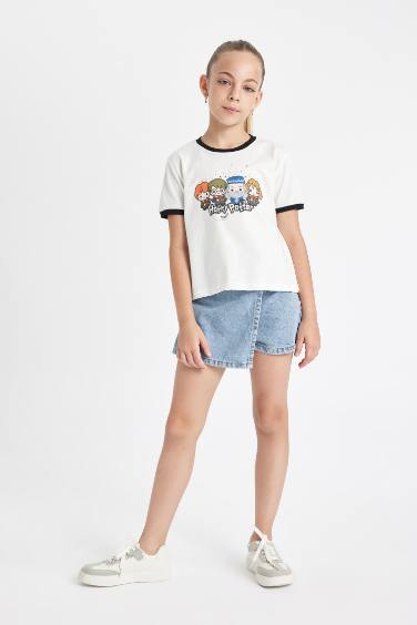 Jupe-short en jean pour Fille