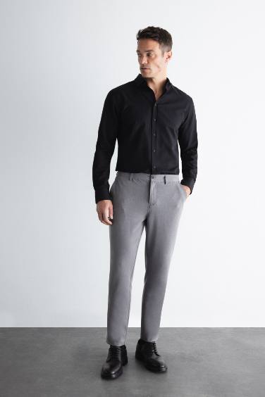 Tailored Fit Regular Hem Trousers