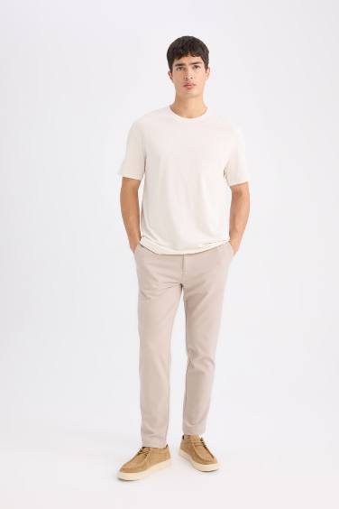 Tailored Fit Straight Leg Stretch Trousers