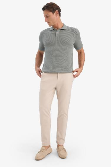 Tailored Fit Normal Kesim Düz Paça Her Yöne Esneyen Yazlık Kumaş Pantolon