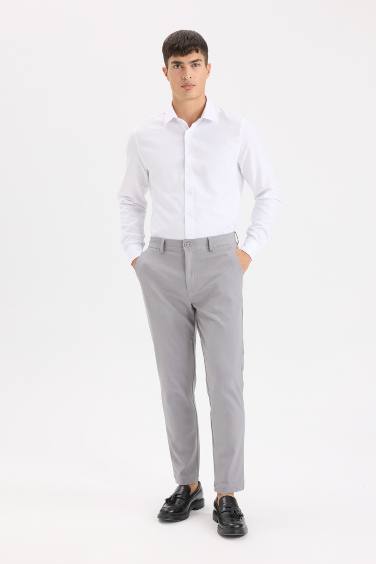 Tailored Fit Straight Leg Stretch Trousers