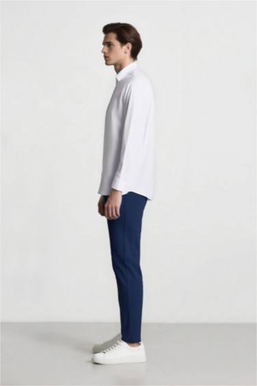 Tailored Fit Normal Kesim Düz Paça Her Yöne Esneyen Yazlık Kumaş Pantolon