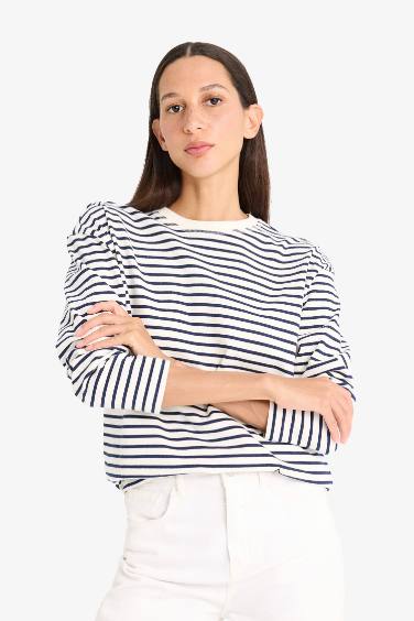 дөңгелек жаға супрема мақтасы Ұзын жеңді футболка