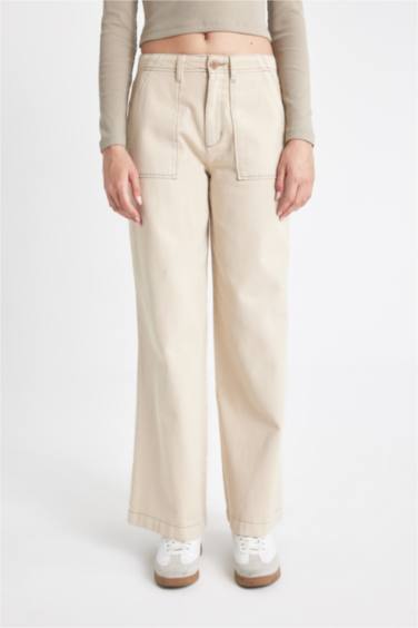 кең аяқ габардин Шалбар