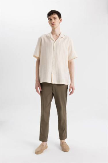 Relax Fit Resort Neck Cotton Shirt Jacket