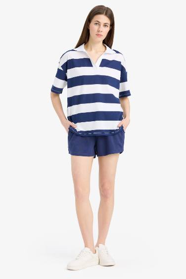 Regular Fit Regular Waist Tied Shorts