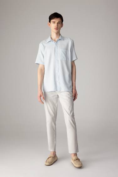 قميص بولو نص كم قطن قصة عادية