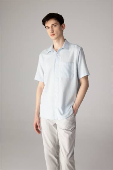 قميص بولو نص كم قطن قصة عادية