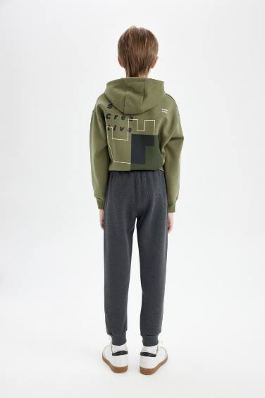 Erkek Çocuk Beli Paçası Lastikli Cepli Jogger Okul Eşofman Altı