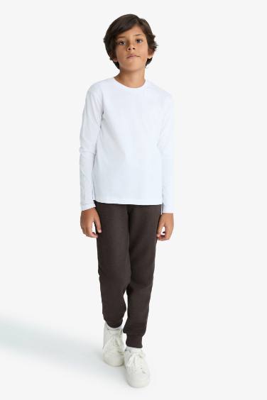 Boy Elastic Waist Leg Jogger Sweatpants