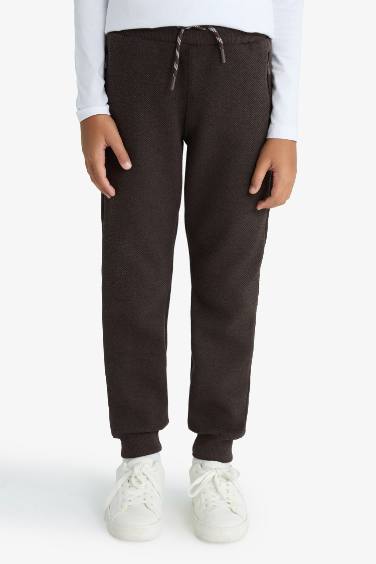 Boy Elastic Waist Leg Jogger Sweatpants