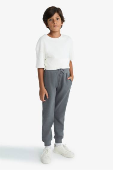 Boy Elastic Waist Leg Jogger Sweatpants