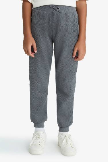 Boy Elastic Waist Leg Jogger Sweatpants