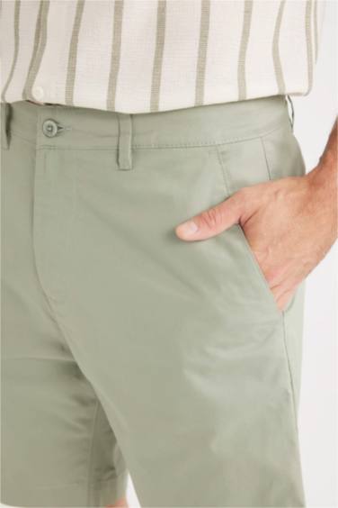 Regular Fıt Gabardin Bermuda - Görsel 7