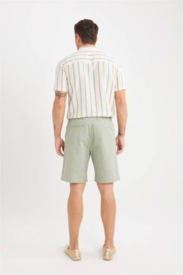 Regular Fıt Gabardin Bermuda - Görsel 9