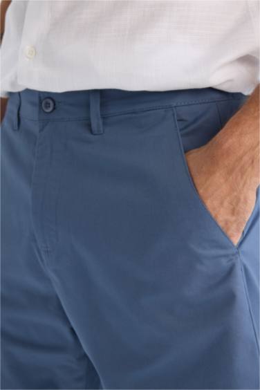 Regular Fıt Gabardin Bermuda - Görsel 5
