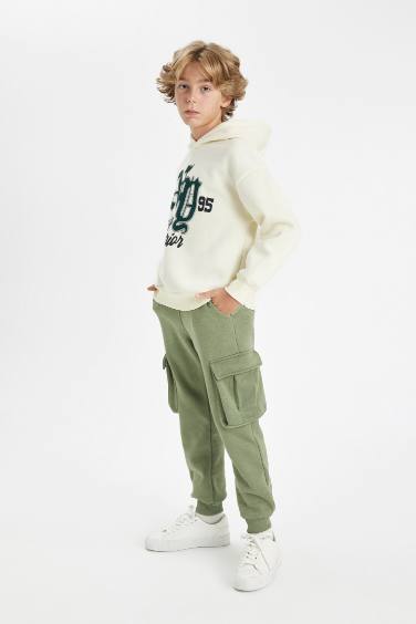 Boy Elastic Waist Jogger Cargo Sweatpants