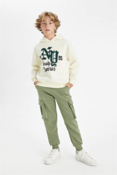 Boy Elastic Waist Jogger Cargo Sweatpants