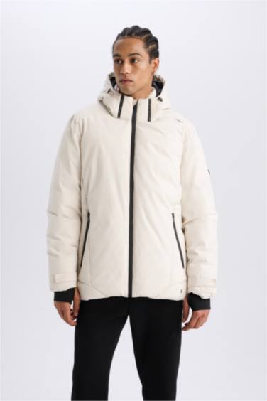 DeFactoFit USB Heated Hooded Windproof Waterproof Ski Jacket