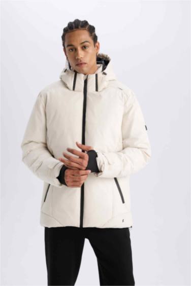 DeFactoFit USB Heated Hooded Windproof Waterproof Ski Jacket