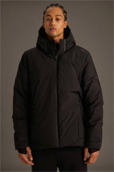 Defactofit USB Heated Waterproof Windproof Hooded Zippered Winter Ski Jacket