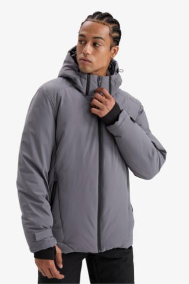 Зимняя лыжная куртка с капюшоном, водоотталкивающая, ветрозащитная, с подогревом USB, DeFactofit