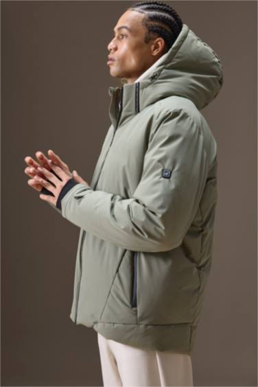 Usb Isıtıcılı Su İtici Rüzgar Geçirmez Kapüşonlu Fermuarlı Kışlık Kayak Montu