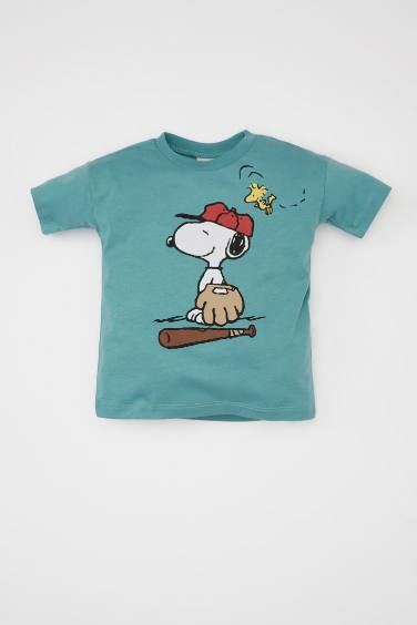 Baby Boy Snoopy Crew Neck Short Sleeve T-Shirt