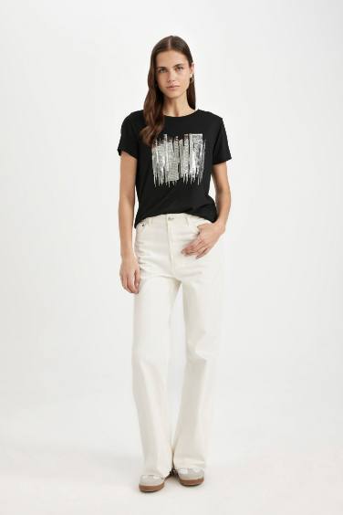 T-Shirt coupe régulière Col Rond