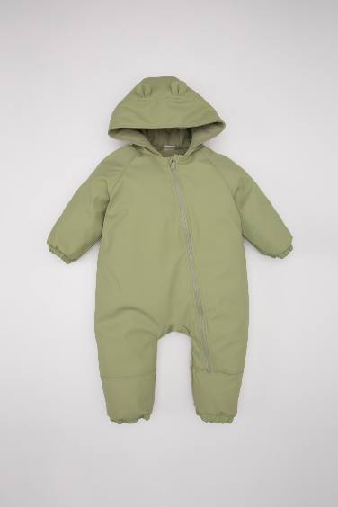 Baby Boy Waterproof Hooded Zippered Jumpsuit Jacket