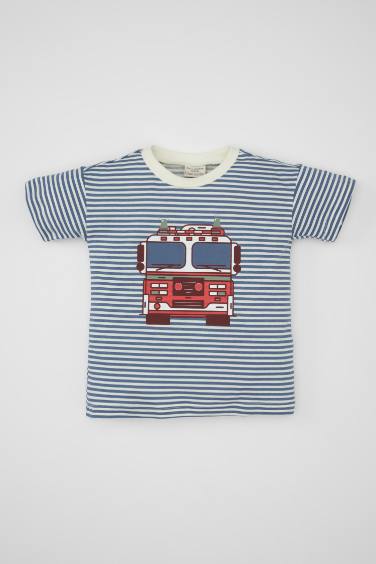 Baby Boy Regular Fit Vehicle Printed T-Shirt