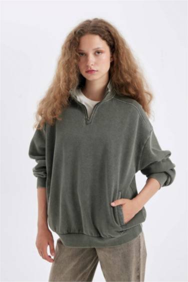 үлкен пішім жартылай найзағай Свитер