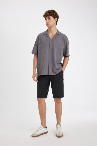 Regular Fit Sensual Regular Hem Bermuda