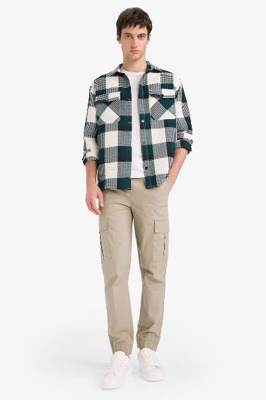 Relax Fit Long Sleeve Waffle Shirt