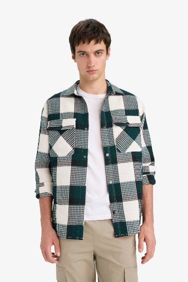 Relax Fit Long Sleeve Waffle Shirt