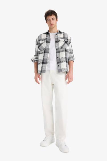 Relax Fit Long Sleeve Waffle Shirt