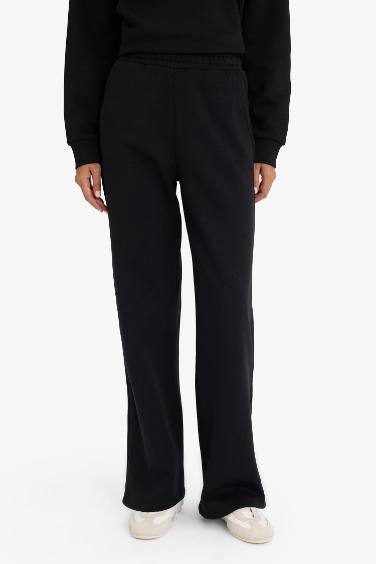 بنطرون سادة ثقيل قصة مستقيمة جيب