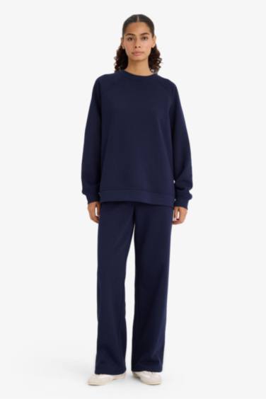 Pantalon de survêtement épais avec poches Coupe droite