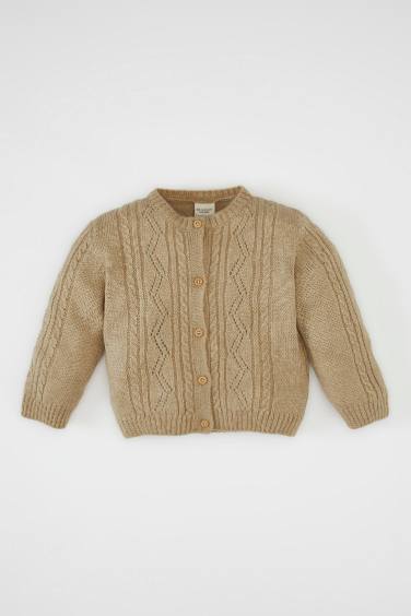 Baby Girl Crew Neck Cardigan