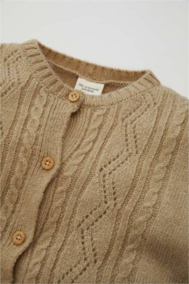 Baby Girl Crew Neck Cardigan