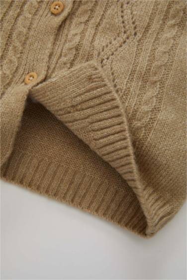 Baby Girl Crew Neck Cardigan