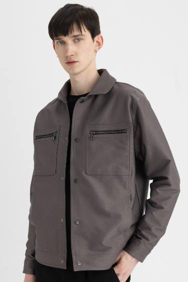 Regular Fit Shirt Collar Jacket