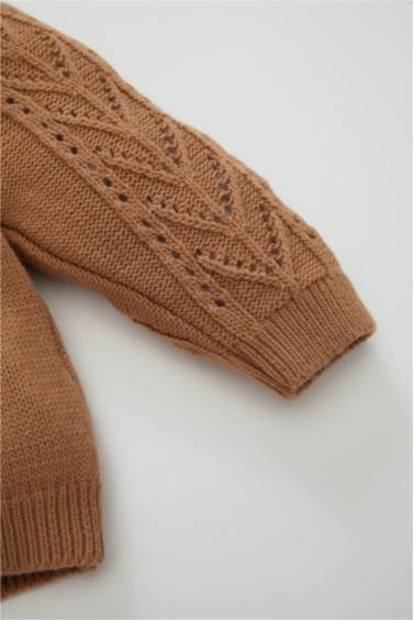 Baby Girl Crew Neck Cardigan