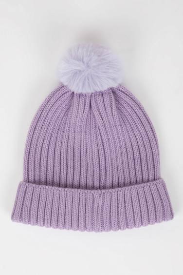 Ensemble de Bonnet à pompon et Écharpe pour Fille