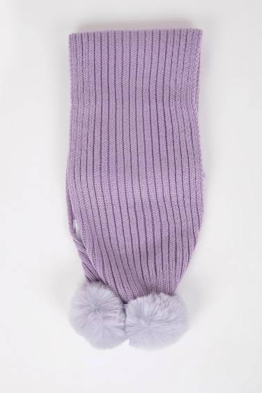 Ensemble de Bonnet à pompon et Écharpe pour Fille