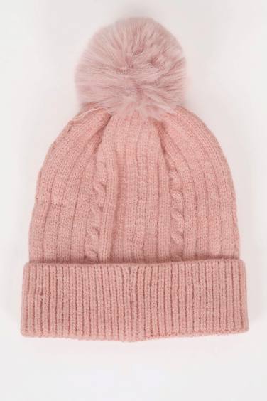 Ensemble de Bonnet à pompon et cache-col pour Fille