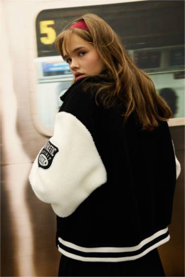 Бомбер оверсайз с воротником поло, Coool