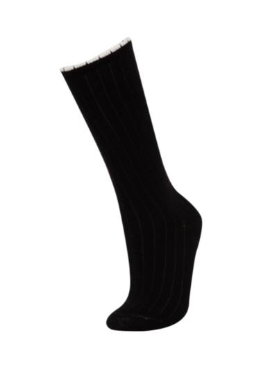 جوارب بناتي طويل قطن - قطعتين